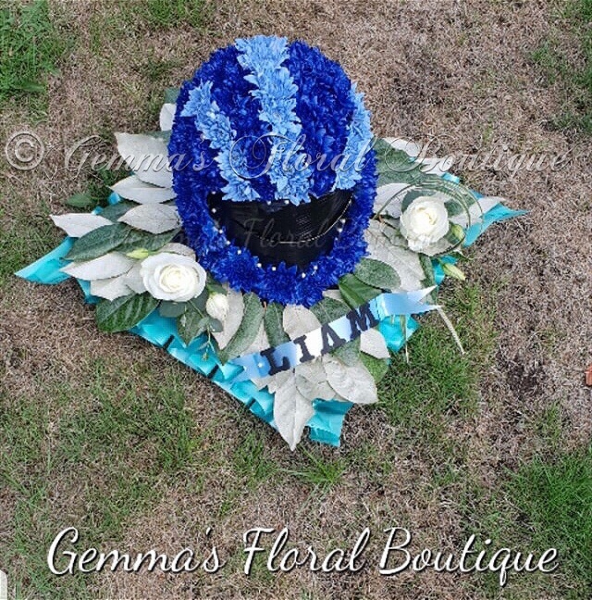 Motorcycle Helmet Funerals Gemma's Floral Boutique